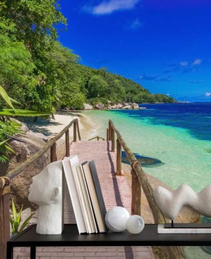 Decorazione murale con sentiero sulla costa paradisiaca Decorazione murale con sentiero sulla costa paradisiaca