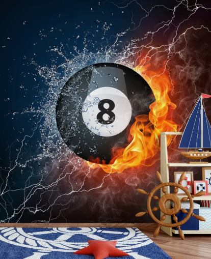 Eis und Feuer Poolball Tapete