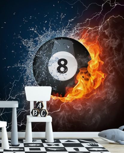 ice and fire pool ball wallpaper