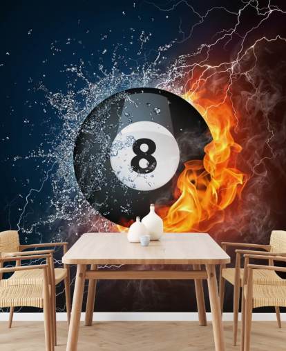 ice and fire pool ball wallpaper