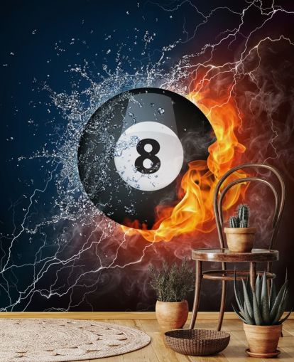 ice and fire pool ball wallpaper