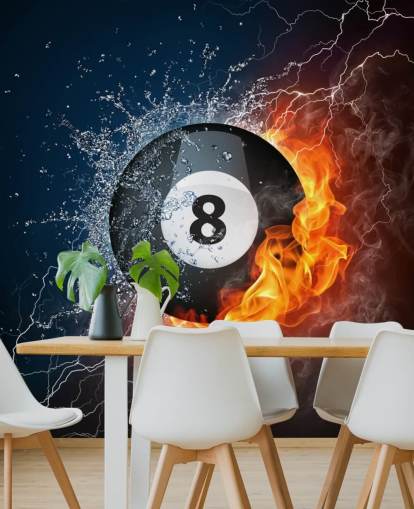ice and fire pool ball wallpaper