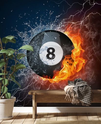 ice and fire pool ball wallpaper