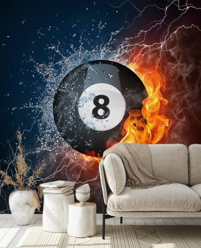 fond d'écran de boule de glace et de feu