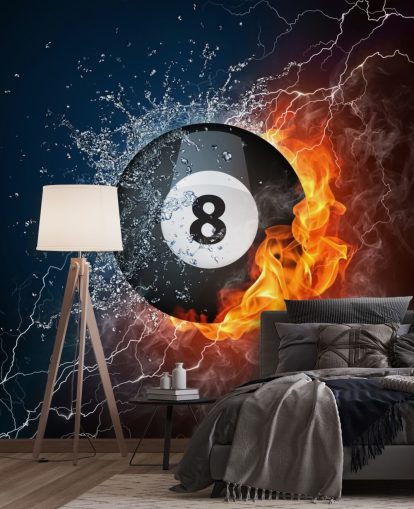 Eis und Feuer Poolball Tapete