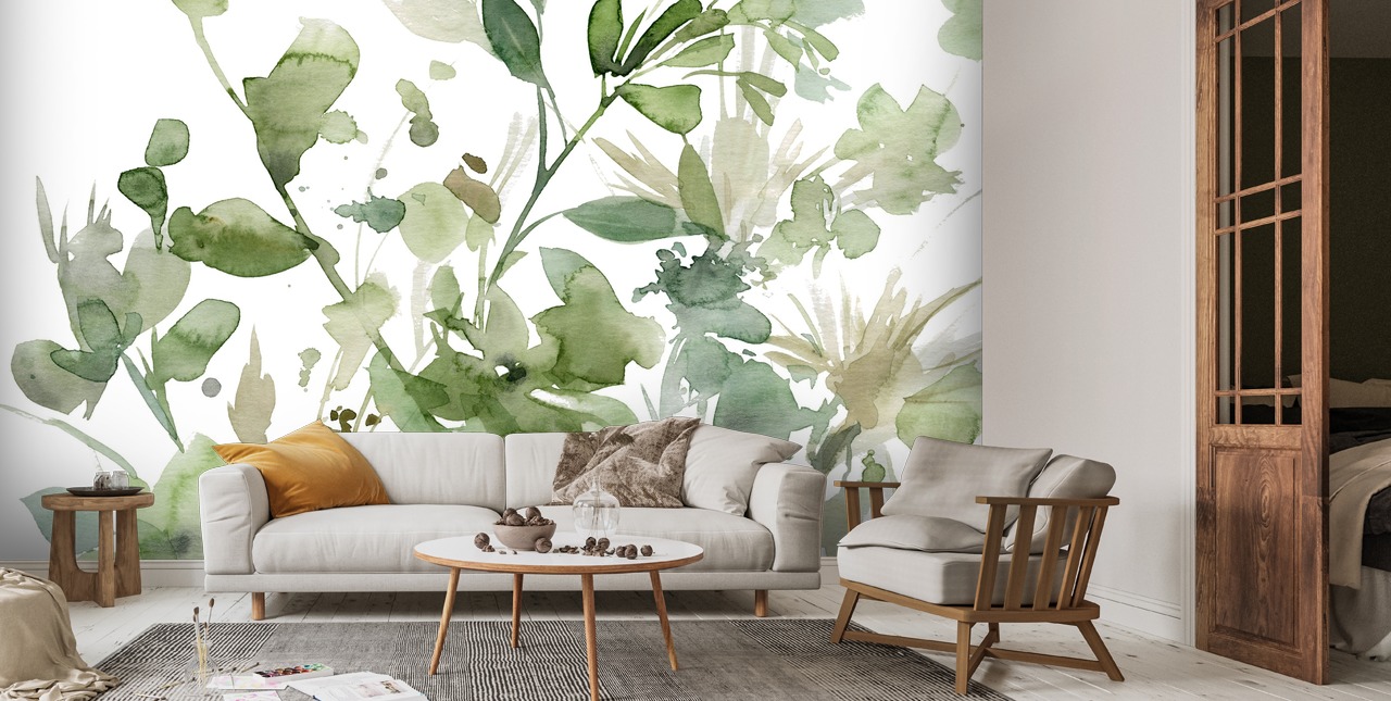 Garden Sage Wallpaper Mural | Wallsauce UK