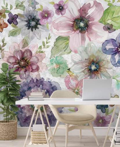 Lilla og lyserøde blomster Baggrund