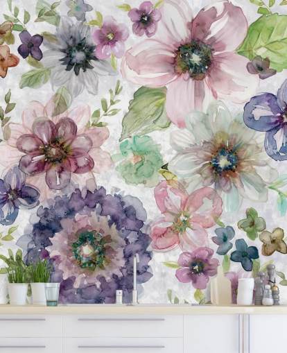 Lilla og lyserøde blomster Baggrund