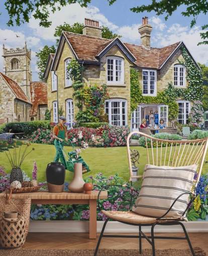 Landgarten im Pfarrhaus Tapete