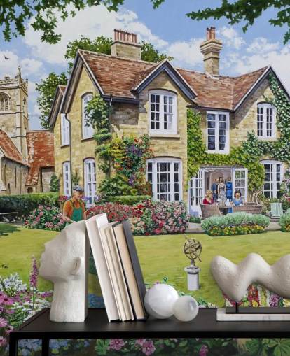 country garden at the vicarage wallpaper