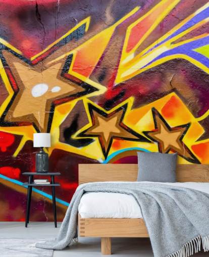 Papel pintado Estrellas grafitis