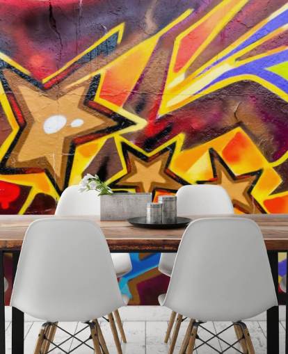 Papel pintado Estrellas grafitis