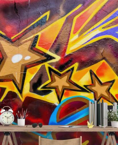 Papel pintado Estrellas grafitis