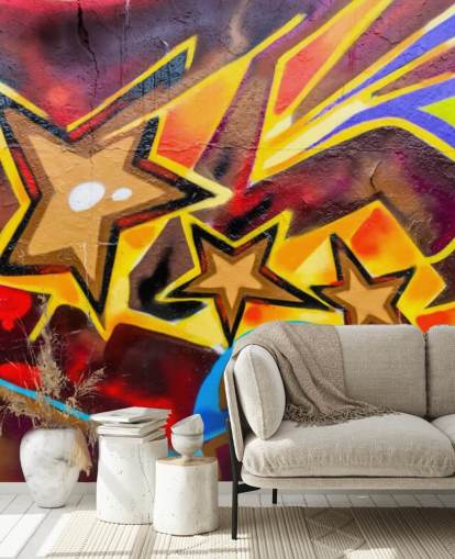 Papel pintado Estrellas grafitis