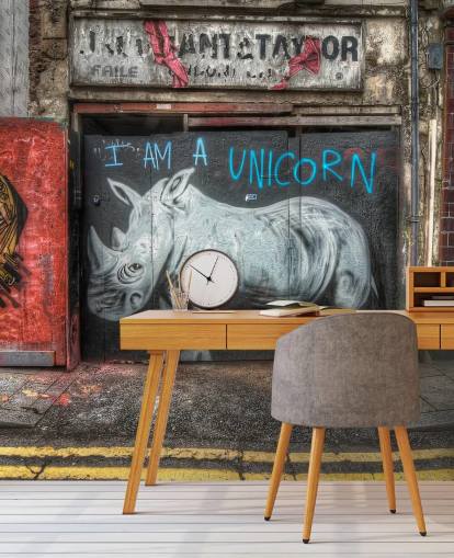 mural de papel pintado con aerosol personalizable llamado Be What You Want to Be de Nick Jackson para dormitorios u oficinas