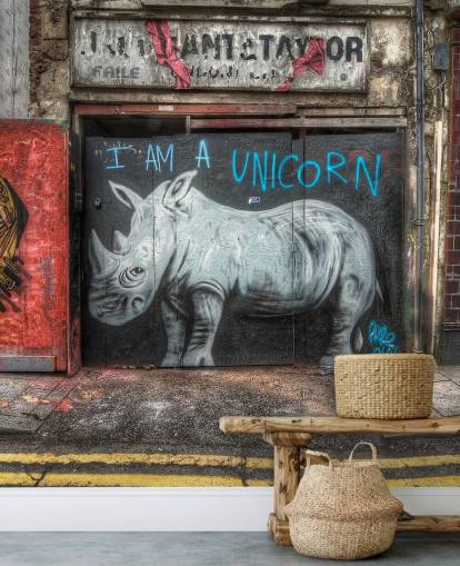 Spraybemaltes, personalisierbares Graffiti-Tapeten-Wandbild mit dem Titel Be What You Want to Be von Nick Jackson für Schlafzimmer oder Büro Spraybemaltes, personalisierbares Graffiti-Tapeten-Wandbild mit dem Titel Be What You Want to Be von Nick Jackson für Schlafzimmer oder Büro