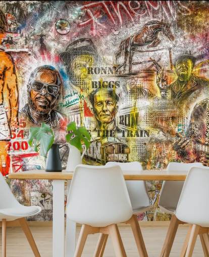 Graffiti Montage Behang