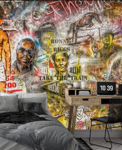 Fondo de pantalla de montaje de graffiti