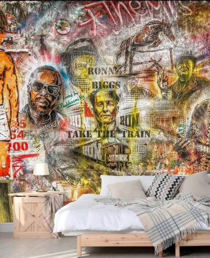 Graffiti Montage Behang