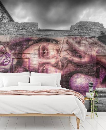 Graffiti-Mädchen-Tapete