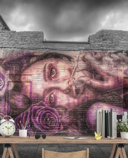 Graffiti Girl Baggrund Graffiti Girl Baggrund