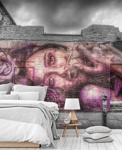 Graffiti Girl Bakgrund Graffiti Girl Bakgrund
