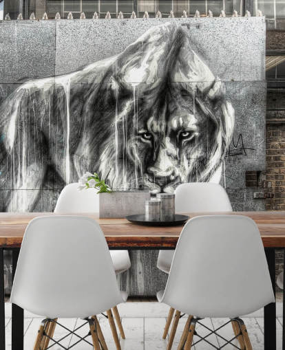 Lion Graffiti Wall Mural Lion Graffiti Wall Mural