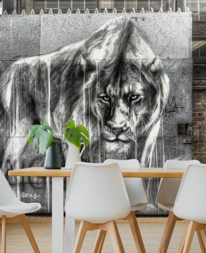 Lion Graffiti Wall Mural Lion Graffiti Wall Mural