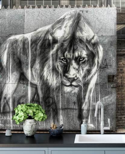 Lion Graffiti Wall Mural Lion Graffiti Wall Mural