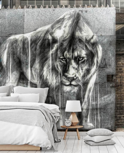Lion Graffiti vægmaleri