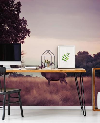 Hert in Wild behang