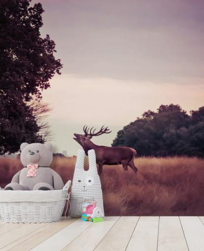 Hert in Wild behang