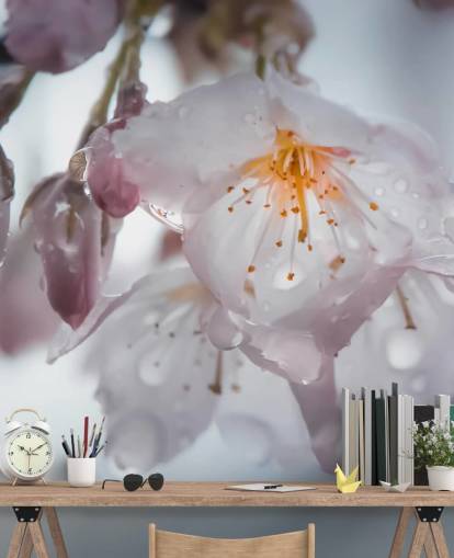 Regndroppar på Blossom väggmålning