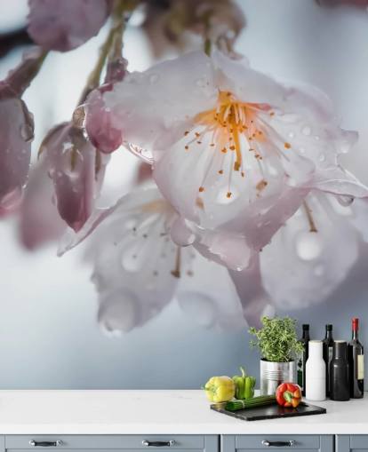 Regndråper på Blossom Veggmaleri Regndråper på Blossom Veggmaleri