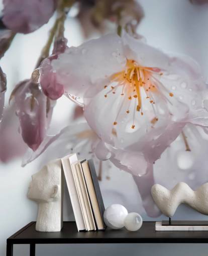 Raindrops on Blossom Wall Mural