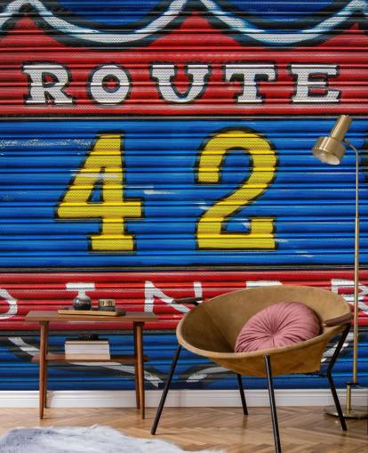 Route 42 Graffiti Bakgrund