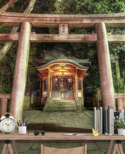 oriental shrine wallpaper