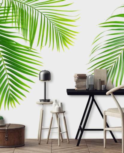 light green palm leaves wallpaper light green palm leaves wallpaper