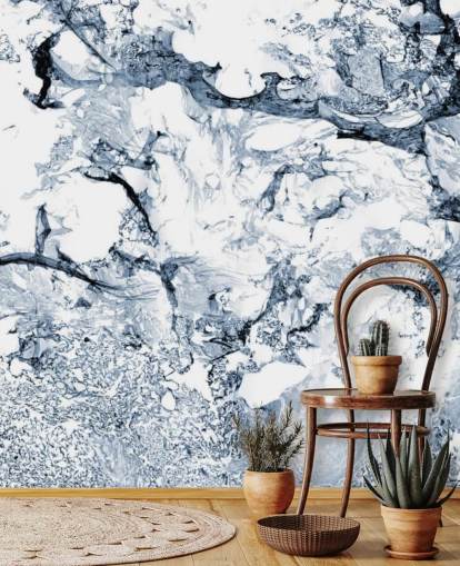 blue and black marble effect wallpaper mural called Blue Black Marble for bathrooms and kitchens blue and black marble effect wallpaper mural called Blue Black Marble for bathrooms and kitchens