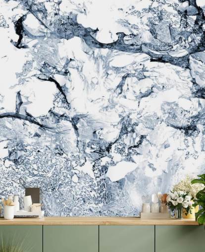 blue and black marble effect wallpaper mural called Blue Black Marble for bathrooms and kitchens blue and black marble effect wallpaper mural called Blue Black Marble for bathrooms and kitchens