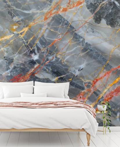 gray marble wallpaper mural called Gold, Red and White for bedrooms and kitchens gray marble wallpaper mural called Gold, Red and White for bedrooms and kitchens