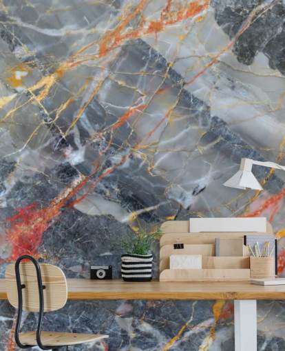 grey marble wallpaper mural called Gold, Red and White for bedrooms and kitchens grey marble wallpaper mural called Gold, Red and White for bedrooms and kitchens