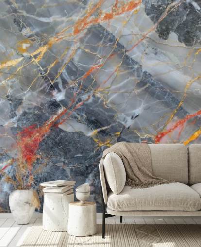 gray marble wallpaper mural called Gold, Red and White for bedrooms and kitchens gray marble wallpaper mural called Gold, Red and White for bedrooms and kitchens