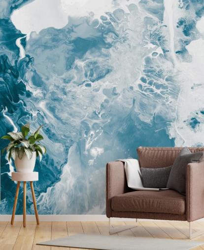 blue and white marble wallpaper mural called Blues for bathrooms, bedrooms and kitchens blue and white marble wallpaper mural called Blues for bathrooms, bedrooms and kitchens