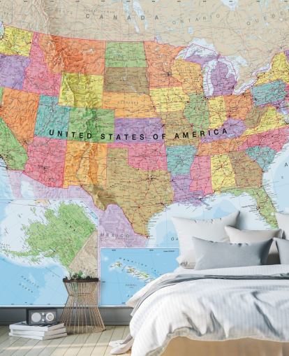 USA Map Colourful Wallpaper USA Map Colourful Wallpaper