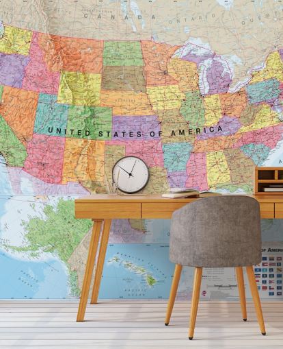 Bunte Tapete „USA“