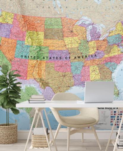 Bunte Tapete „USA“