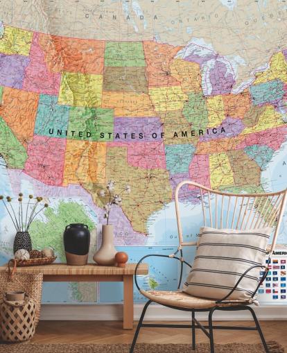 USA Map Colourful Wallpaper USA Map Colourful Wallpaper