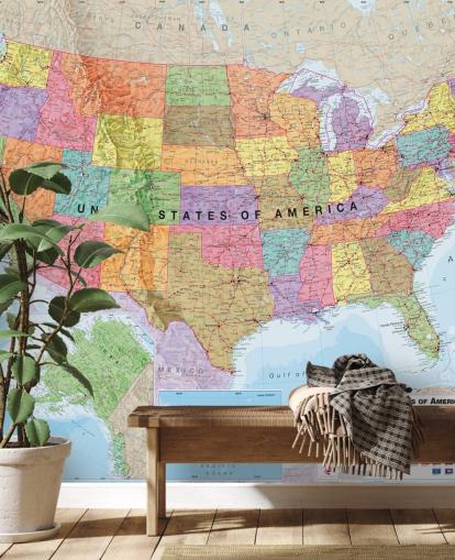 Bunte Tapete „USA“