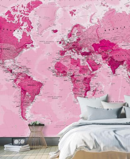 Bright Pink Wallpaper Mural